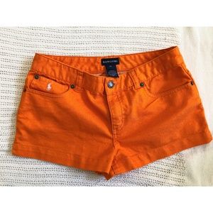 Ralph Lauren Orange Mid-Rise Shorts
